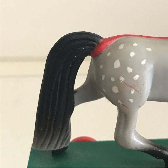 HALLMARK Christmas Merry Miniature 1985 Apaloosa Horse on Wheels  - VTG - Picture 8 of 12